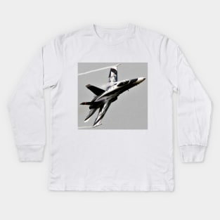 F-18 Vapor Turn Kids Long Sleeve T-Shirt